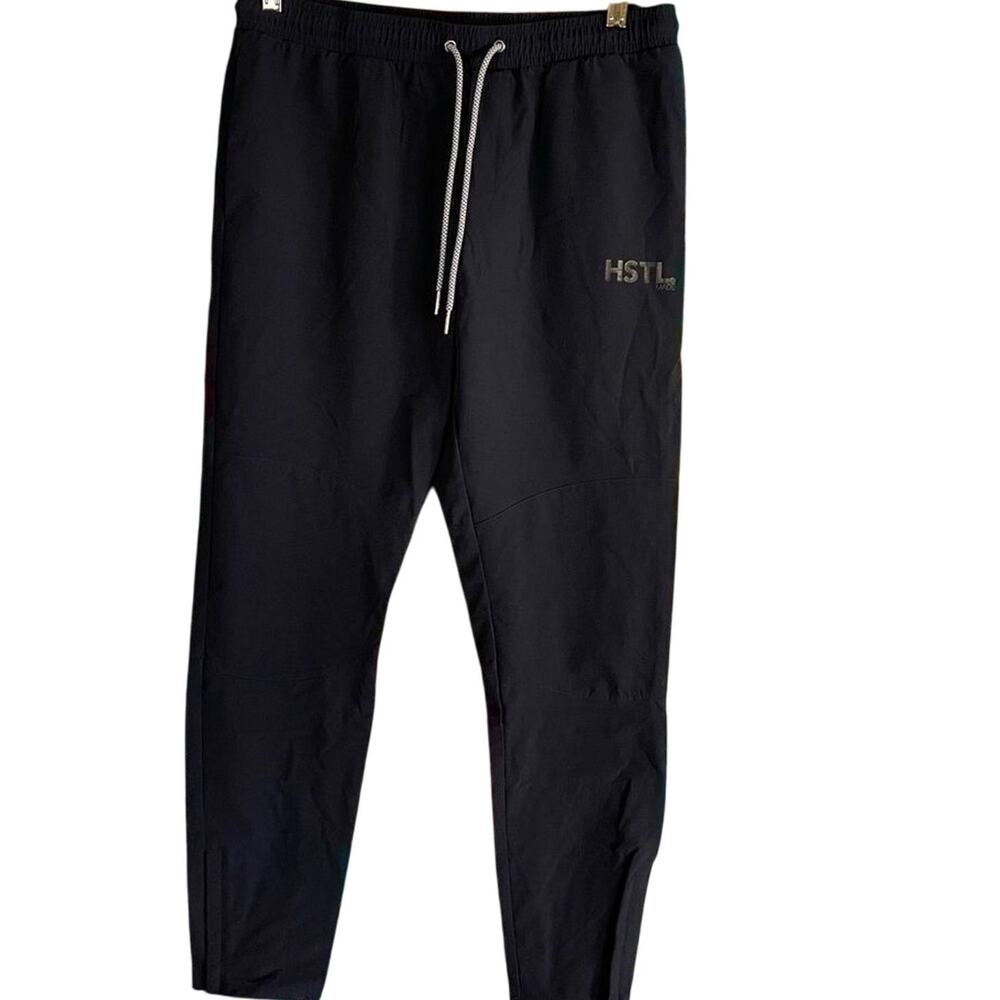 HSTL. Made Dark Navy Blue Joggers Drawstring Waist Zippers at Ankles Small